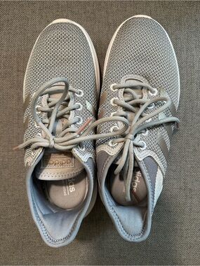 Adidas Light Gray Knit Sneakers Size 5 1/2